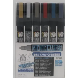 GUNZE MR. HOBBY AMS-126 GUNDAM MARKER FINE EDGE SET 2