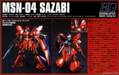 GUNDAM GUNPLA 1/144 HG SAZABI METALLIC COATING VER.