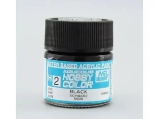 PEINTURE MAQUETTE MR HOBBY H002 NOIR BRILLANT 10ML