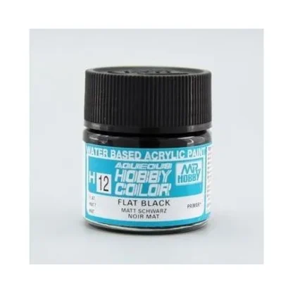 PEINTURE MAQUETTE MR HOBBY H012 NOIR MAT 10ML