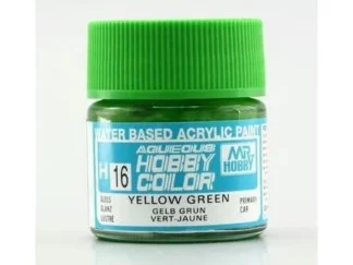 PEINTURE MAQUETTE MR HOBBY H016 VERT JAUNE BRILLANT 10ML