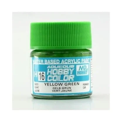 PEINTURE MAQUETTE MR HOBBY H016 VERT JAUNE BRILLANT 10ML