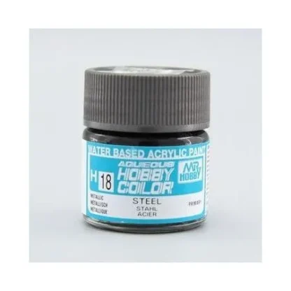 PEINTURE MAQUETTE MR HOBBY H018 ACIER MÉTAL 10ML