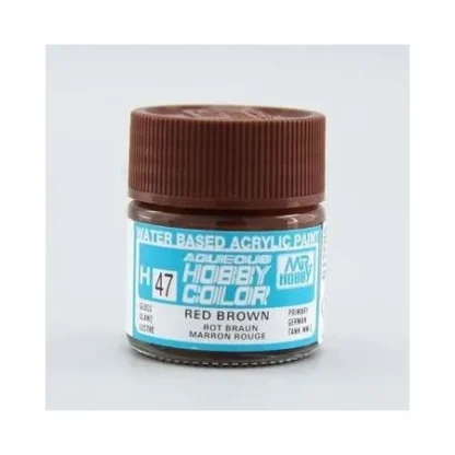 PEINTURE MAQUETTE MR HOBBY H047 MARRON ROUGE BRILLANT 10ML