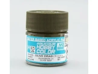 PEINTURE MAQUETTE MR HOBBY H052 VERT OLIVE SATINÉ 10ML