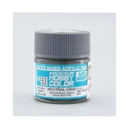 PEINTURE MAQUETTE MR HOBBY H053 GRIS NEUTRE SATINÉ 10ML