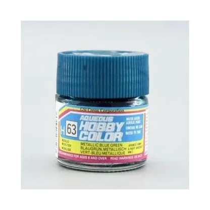 PEINTURE MAQUETTE MR HOBBY H063 VERT BLEU MÉTALLIQUE 10ML