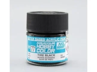 PEINTURE MAQUETTE MR HOBBY H077 NOIR DE PNEU MAT 10ML