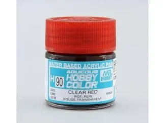 PEINTURE MAQUETTE MR HOBBY H090 ROUGE TRANSPARENT BRILLANT 10ML