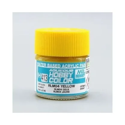 PEINTURE MAQUETTE MR HOBBY H413 JAUNE RLM 04 SATINE 10ML