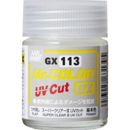GUNZE GX-113 MR. COLOR GX SUPER CLEAR III UV CUT FLAT (18ML)