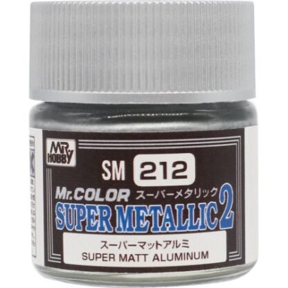 GUNZE SM-212 PEINTURE MR. COLOR SUPER METALLIC COLORS II (10 ML) SUPER MAT ALUMINIUM